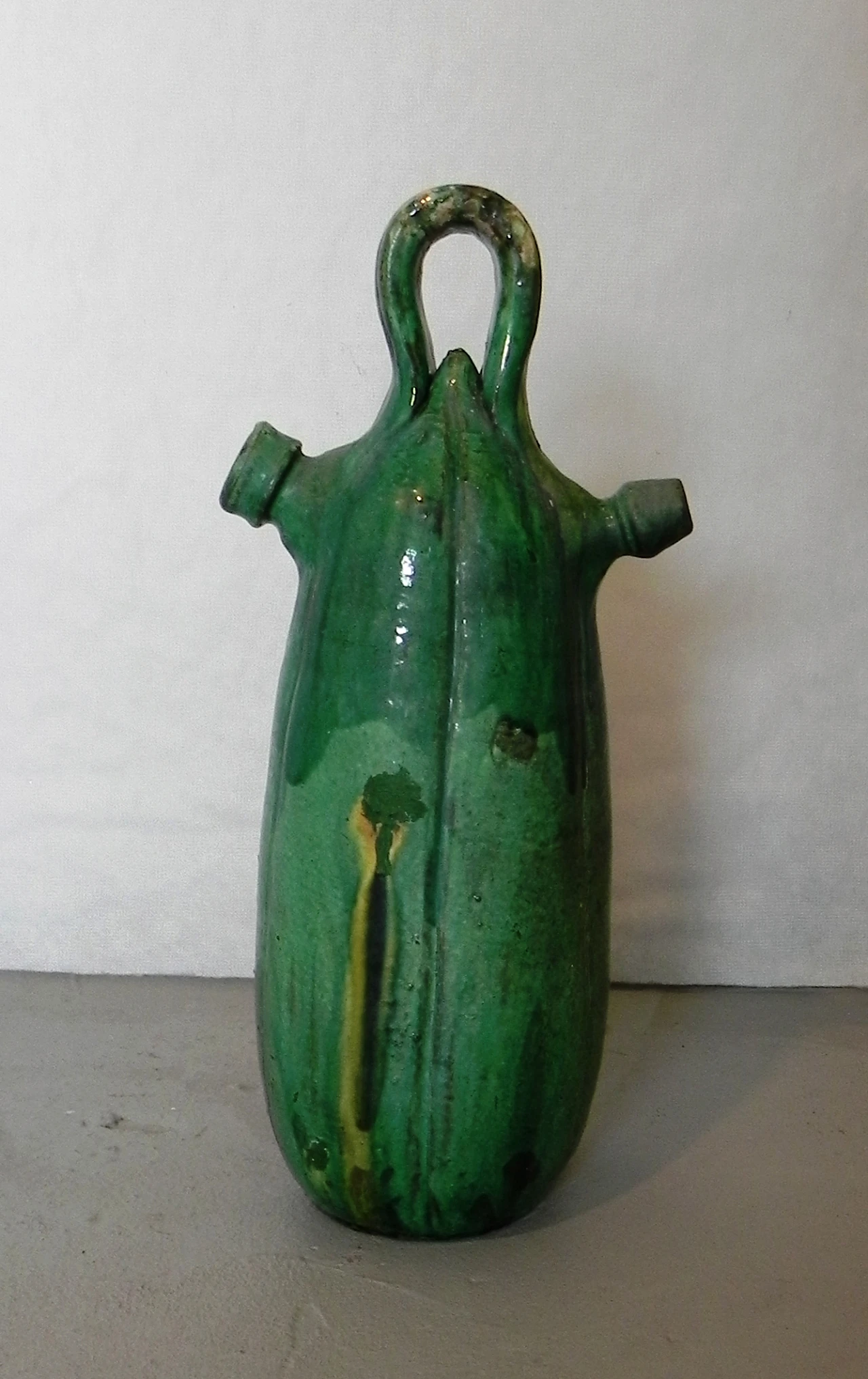 Glazed terracotta flask, 1970s 1