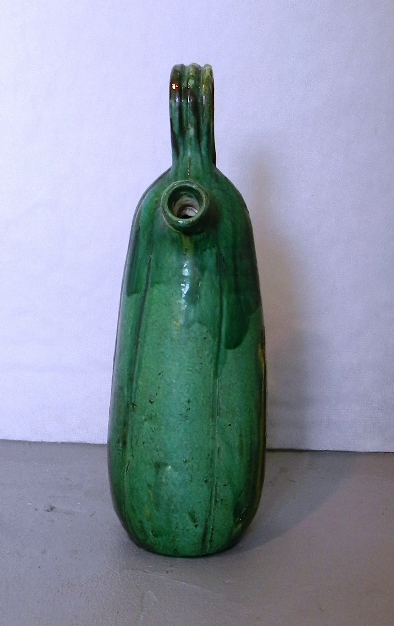 Glazed terracotta flask, 1970s 4