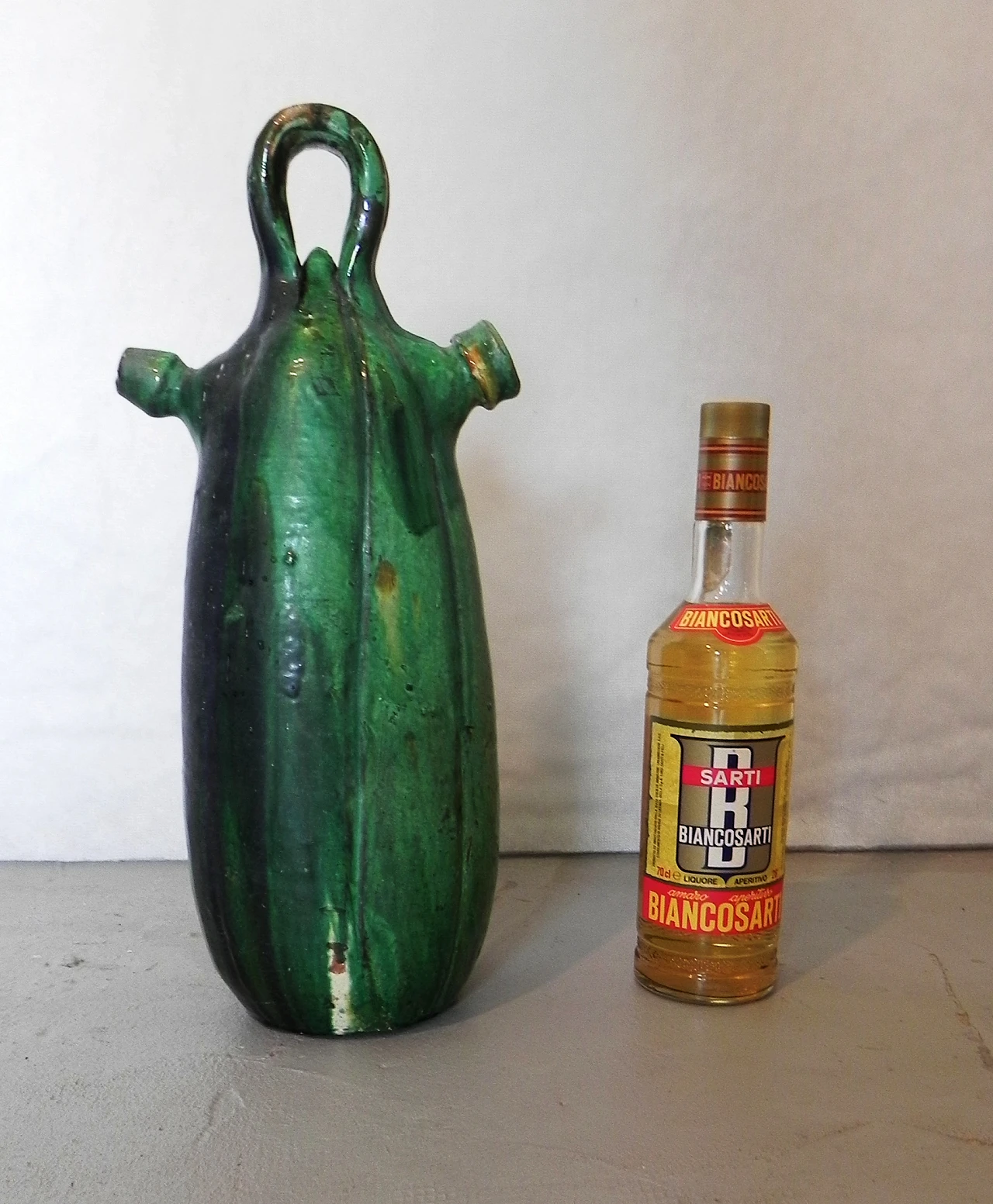 Glazed terracotta flask, 1970s 10