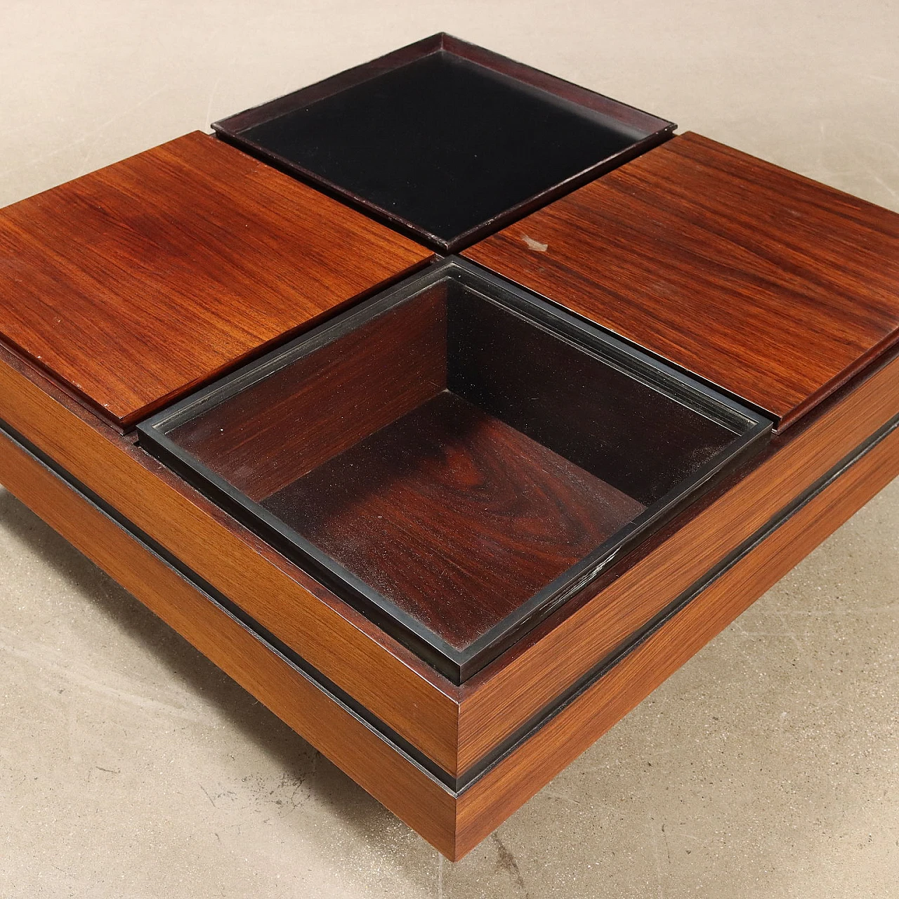 Tavolino da salotto in teak di Carlo Hanuer per Forma, anni '60 3