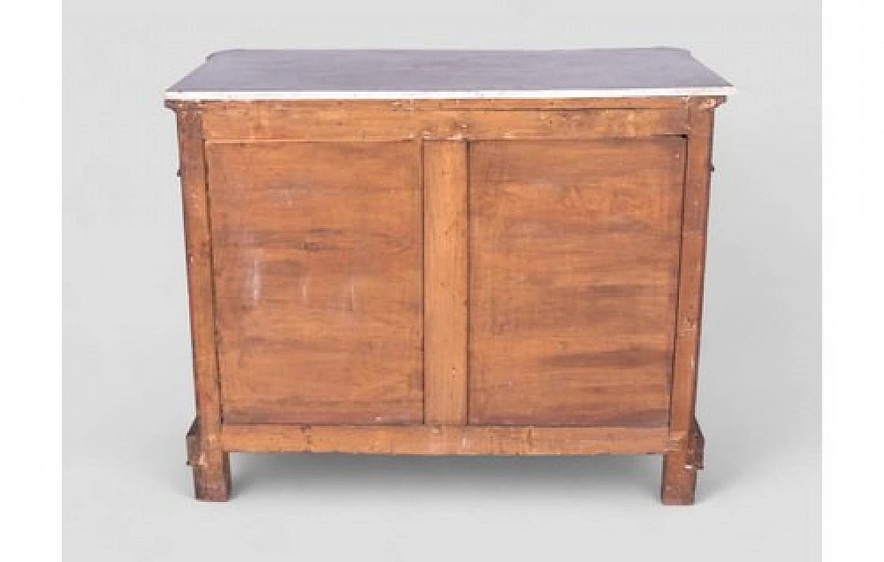 Wooden dresser with drawer, doors and marble top, 1930s 5