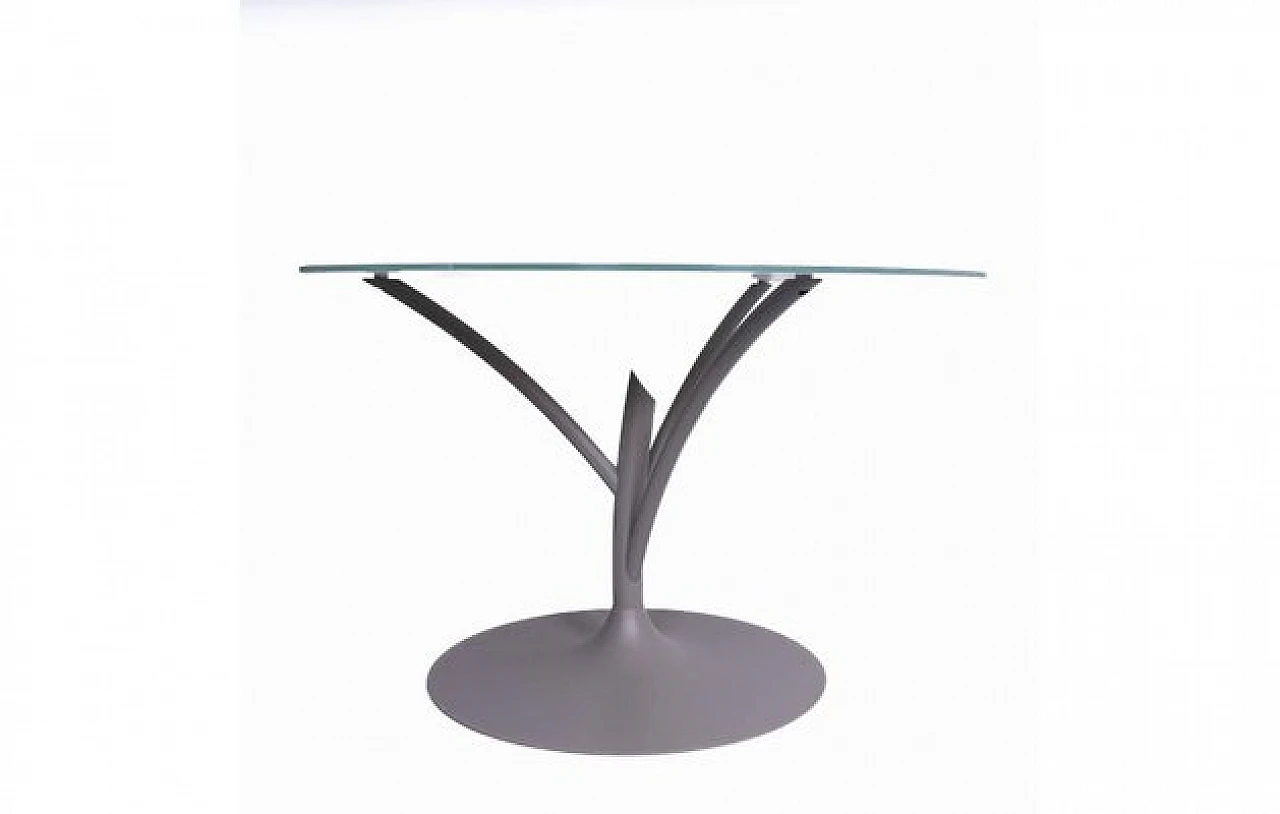 Acacia CS4071 table in metal & glass by Calligaris, 2000s 2