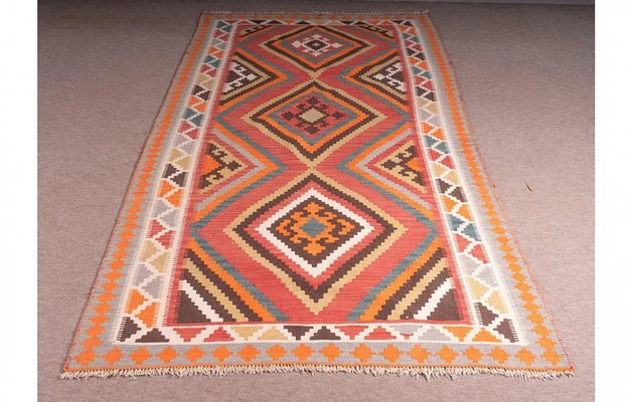 Rectangular Kilim rug in wool, 1950s 1