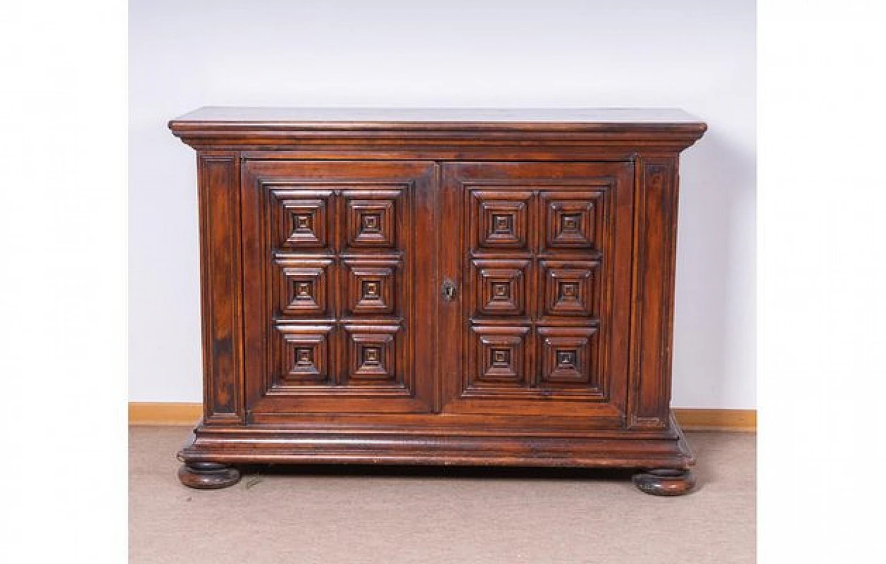 Spanish wooden sideboard with tiles, 1970s 2