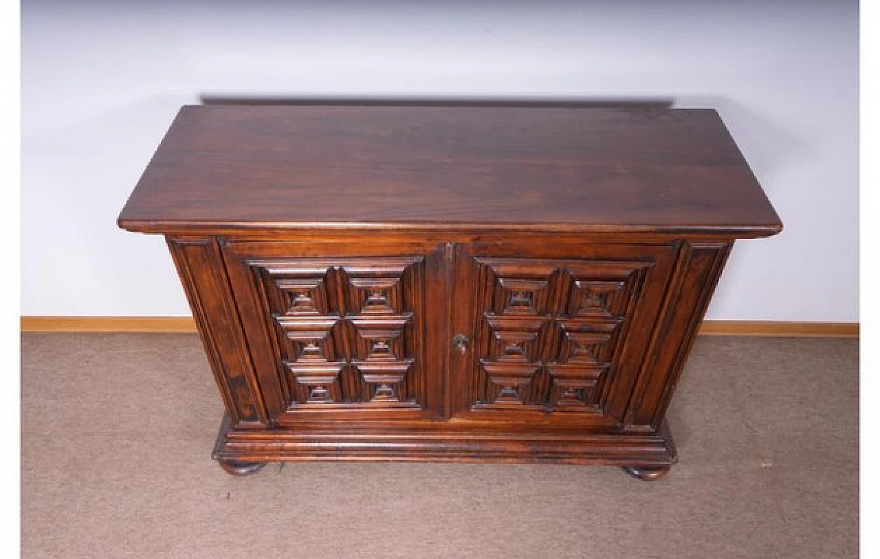 Spanish wooden sideboard with tiles, 1970s 4