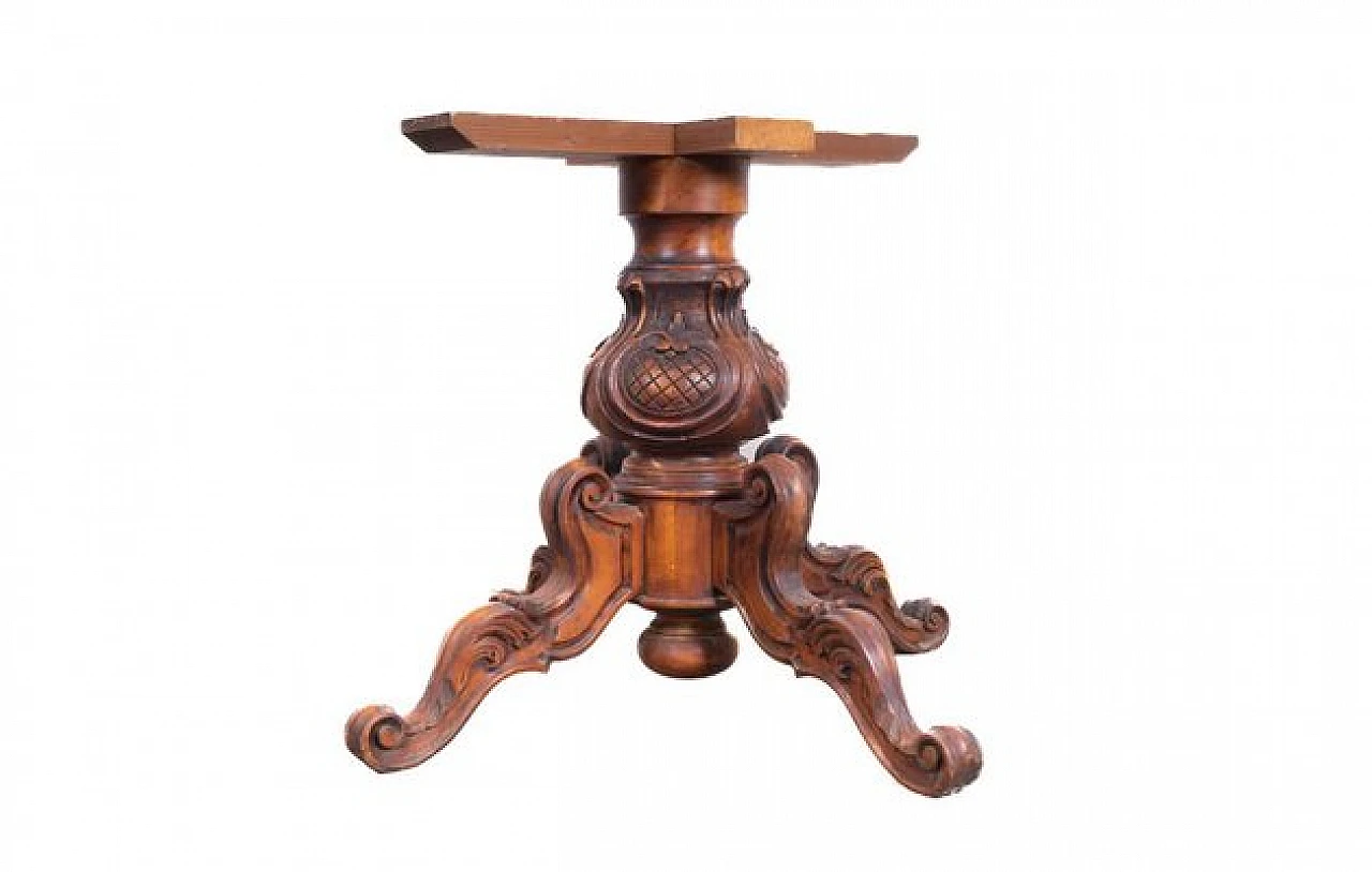 Carved wooden table base, 1960s 1