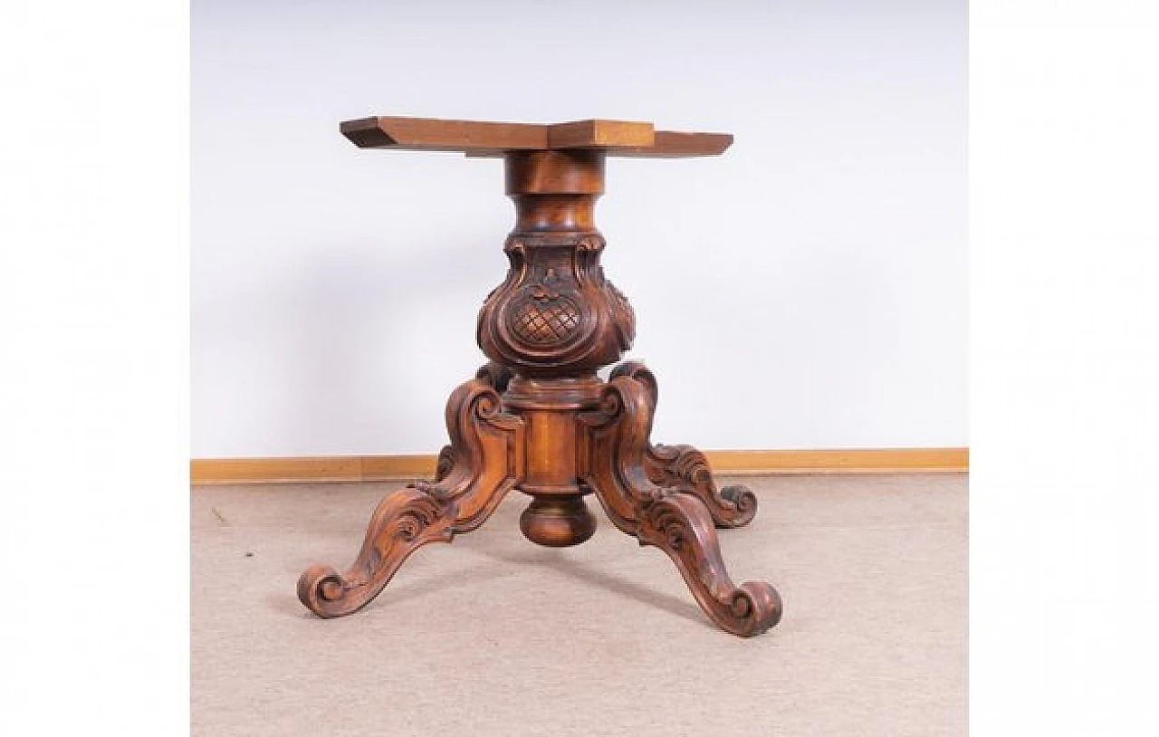 Carved wooden table base, 1960s 2