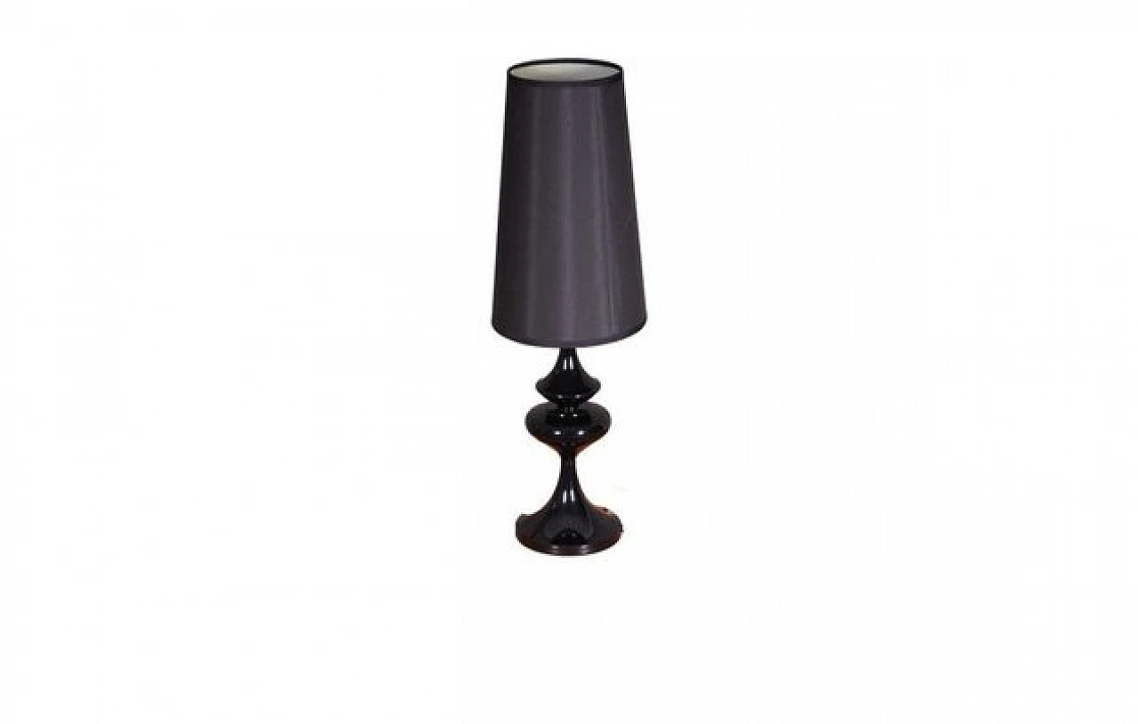 Glossy black table lamp, late 20th century 1