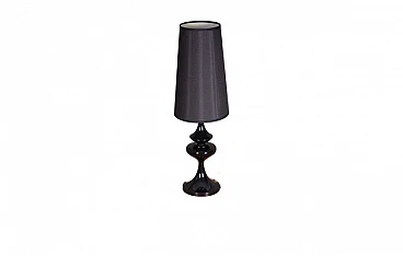 Glossy black table lamp, late 20th century