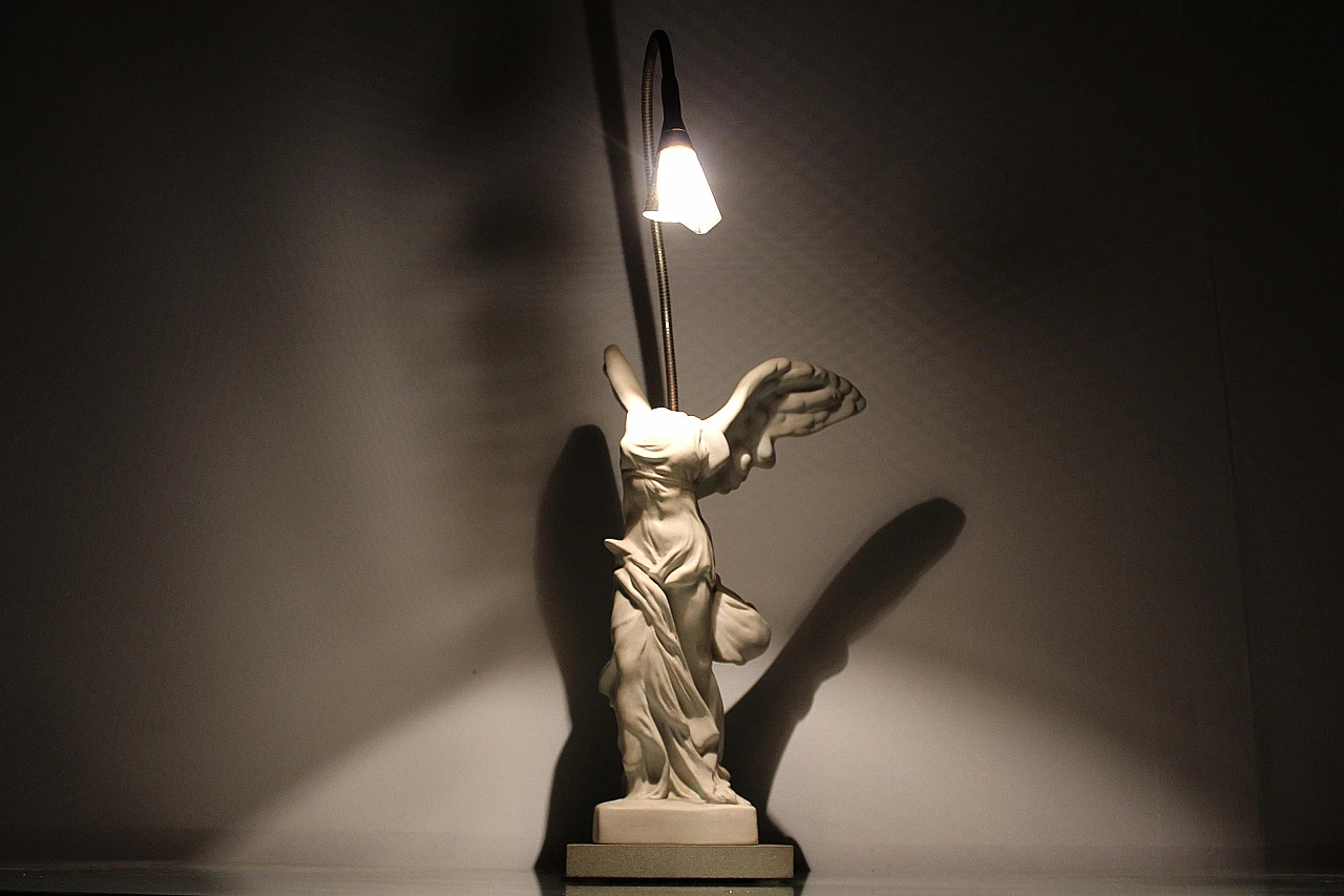 Nike plaster table lamp by Catellani & Smith, 1970s 13