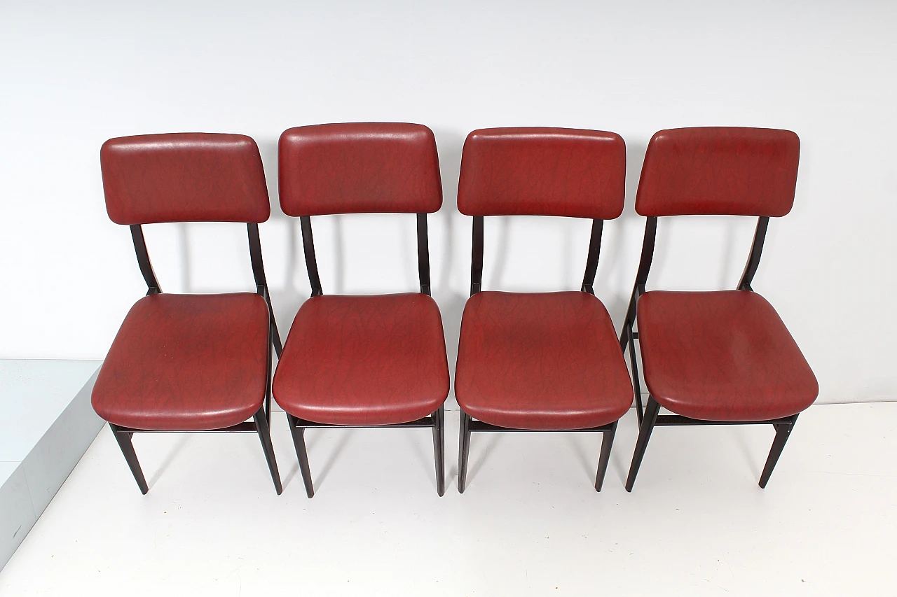 4 Wooden chairs attributed to V. Dassi & E. Palutari, 1960s 8