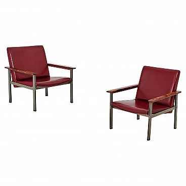 Pair of armchairs attributed to G. Coslin for 3V Arredamenti, 1960s