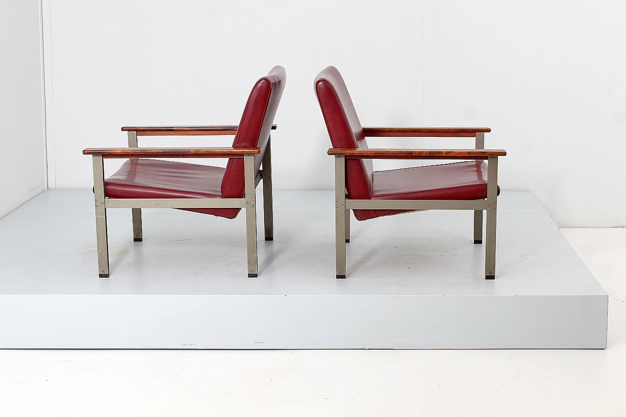 Pair of armchairs attributed to G. Coslin for 3V Arredamenti, 1960s 10
