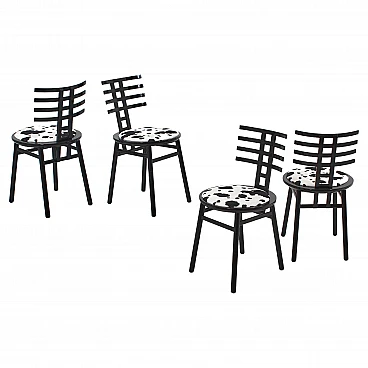 4 Sari chairs by De Pas, D'Urbino and Lomazzi for Sormani, 1980s