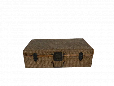 Spruce and rattan trunk, 1940s