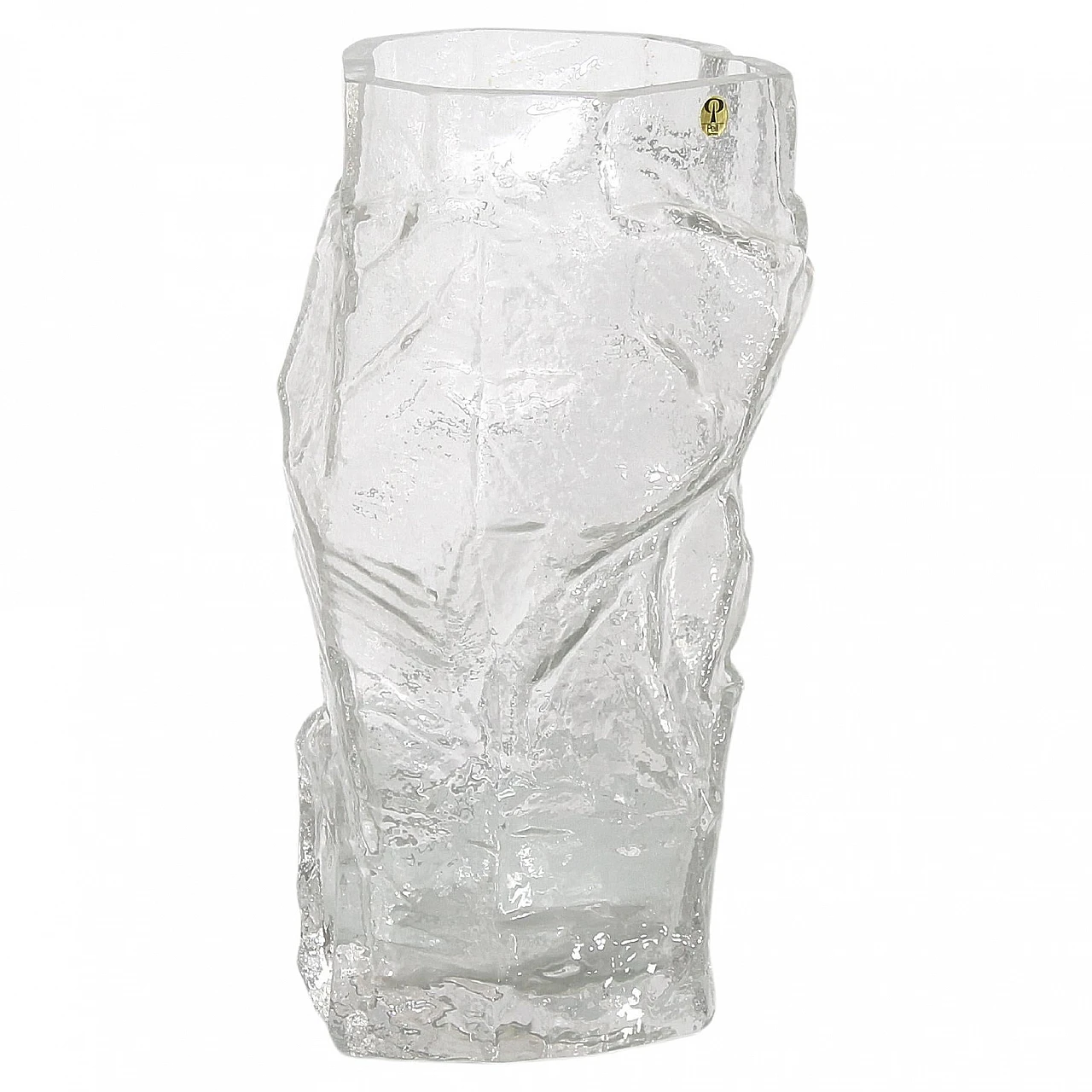 Glacier clear glass vase by Peill & Putzler, 1970s 1