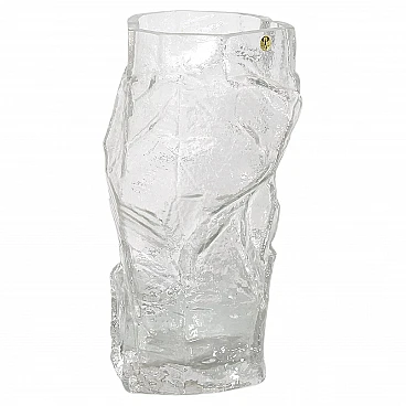 Glacier clear glass vase by Peill & Putzler, 1970s
