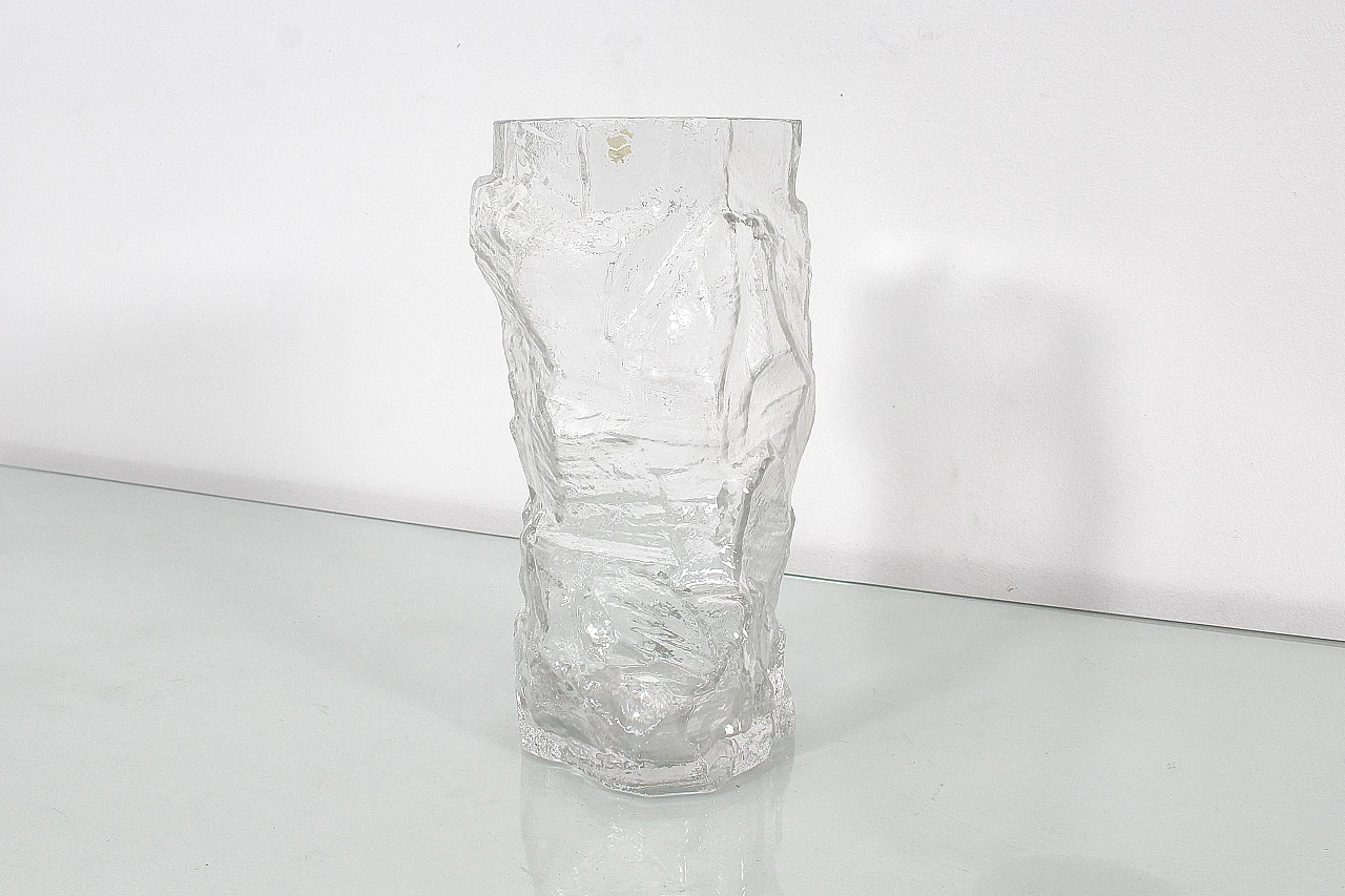 Glacier clear glass vase by Peill & Putzler, 1970s 6