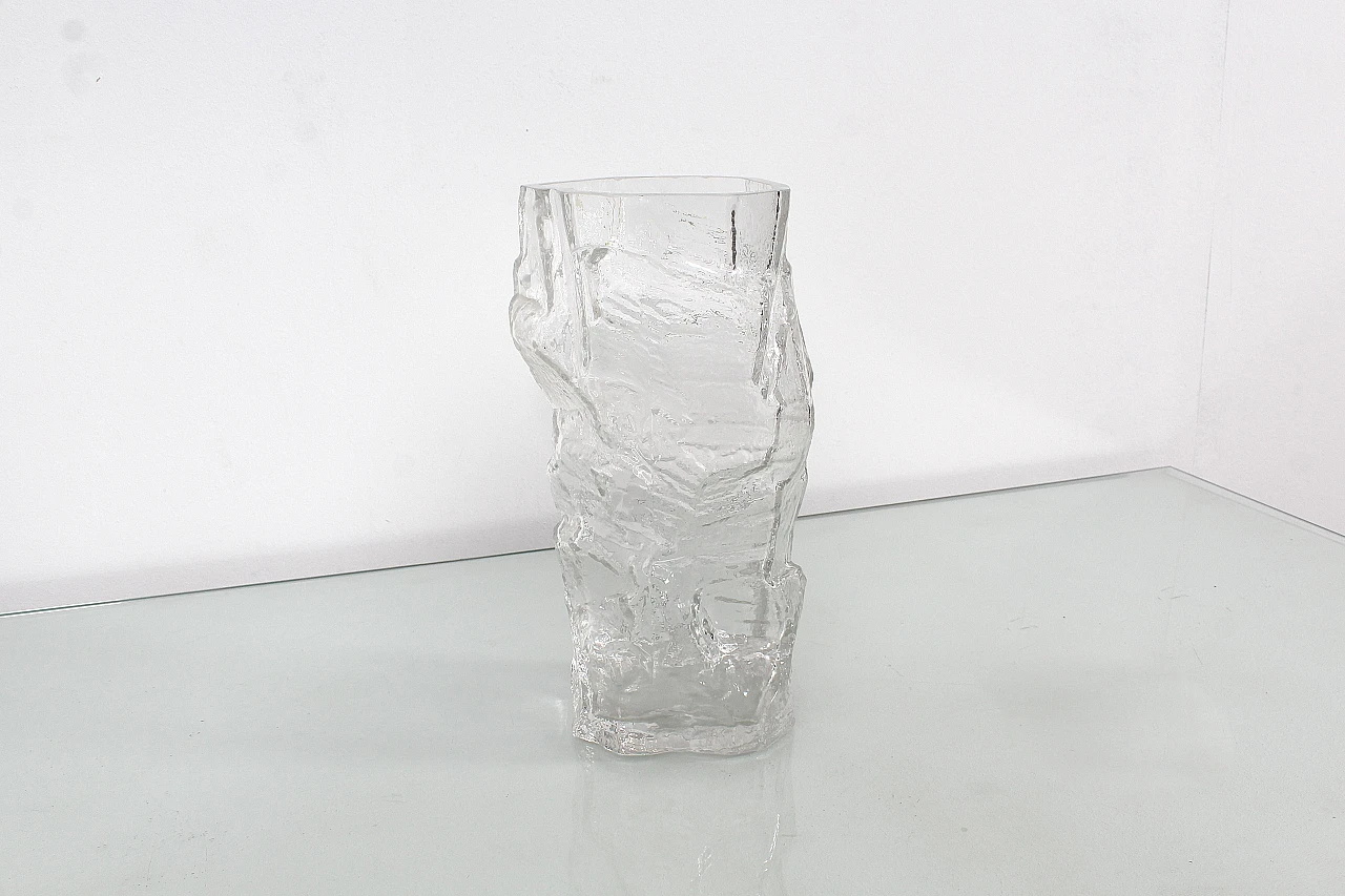 Glacier clear glass vase by Peill & Putzler, 1970s 7