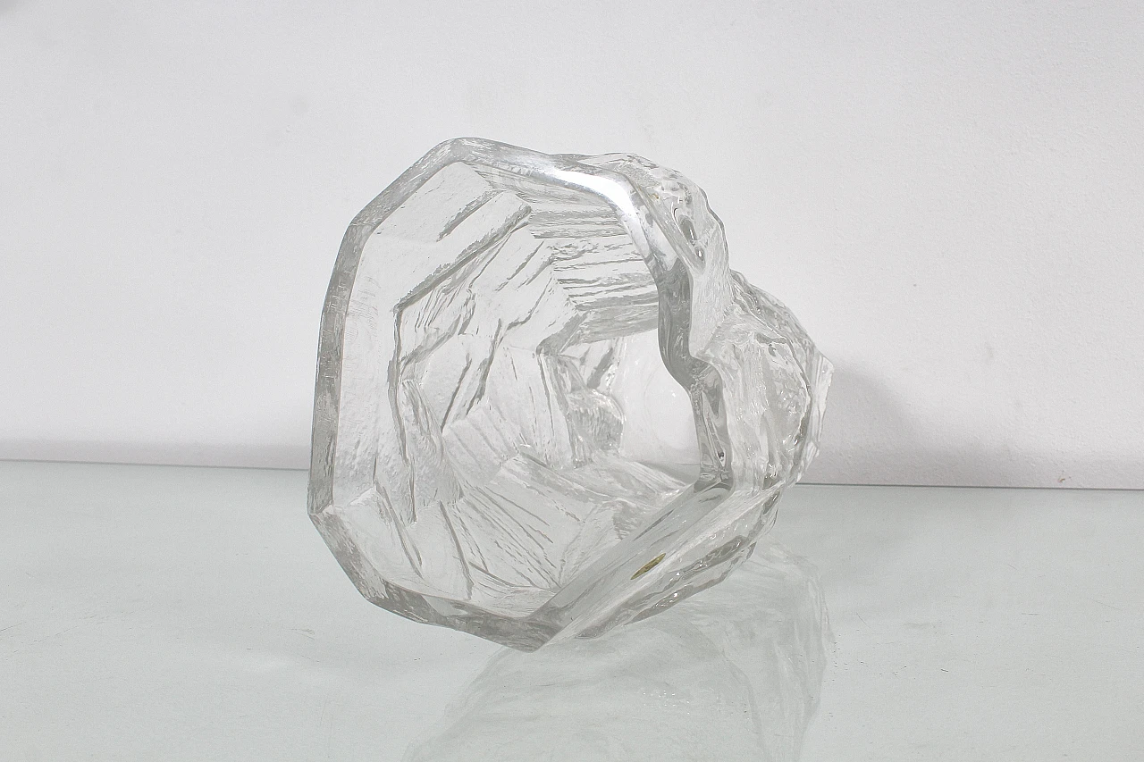 Glacier clear glass vase by Peill & Putzler, 1970s 10
