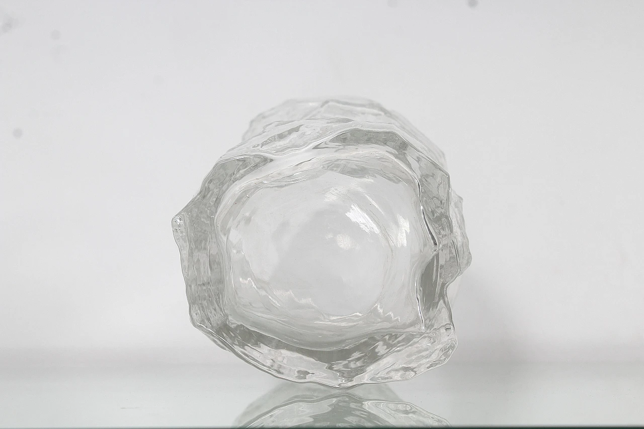 Glacier clear glass vase by Peill & Putzler, 1970s 11