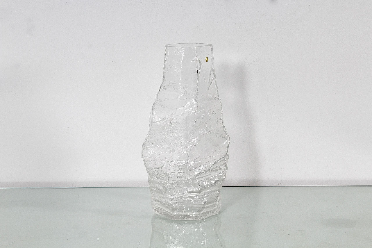 Glacier glass vase by Peill & Putzler, 1970s 3