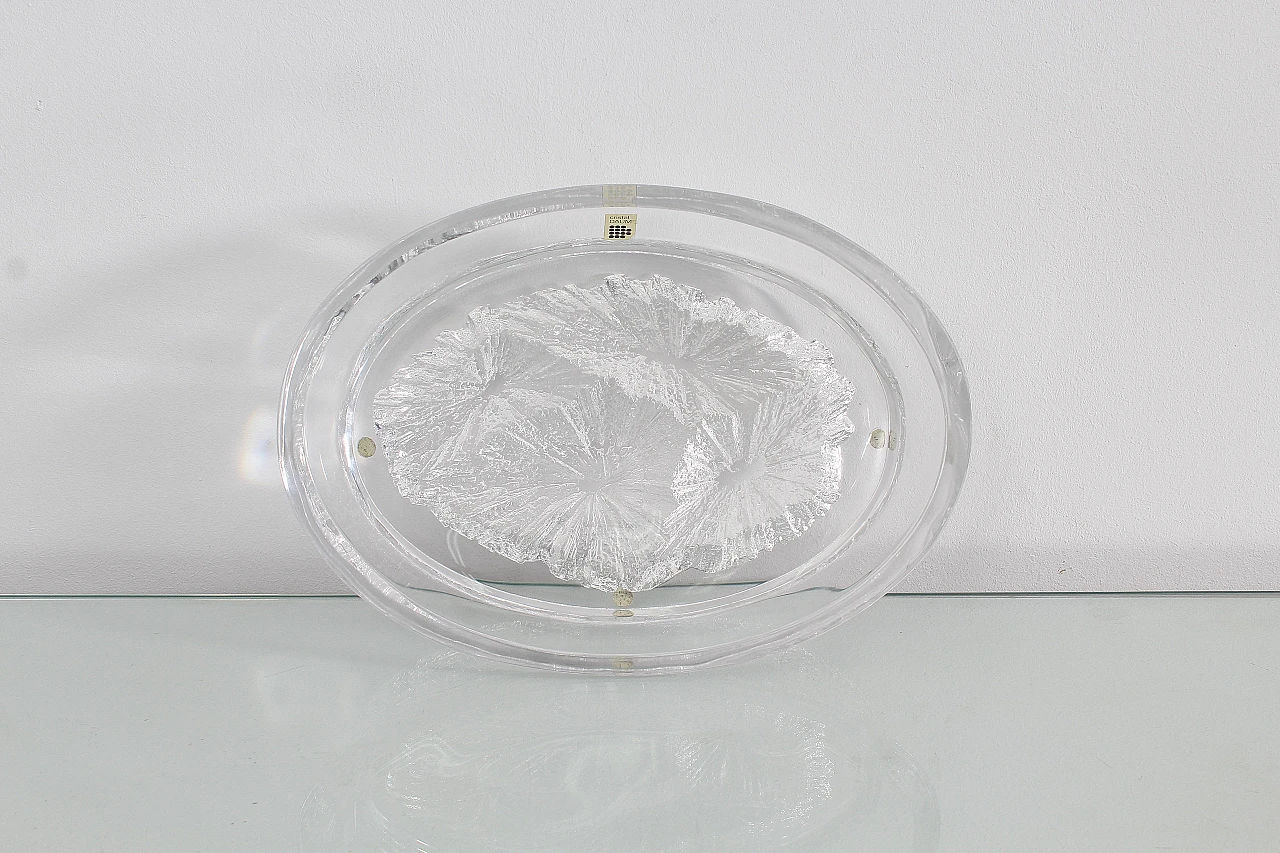Cratère crystal centrepiece by Daum France, 1960s 3