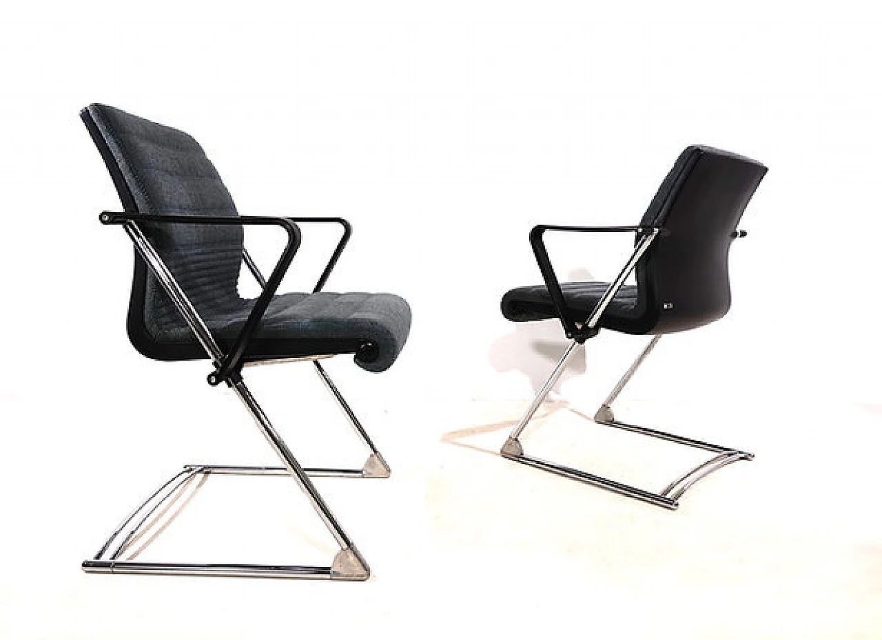 Pair of Z armchairs by Hans Ullrich Bitsch for Drabert, 1980s 13