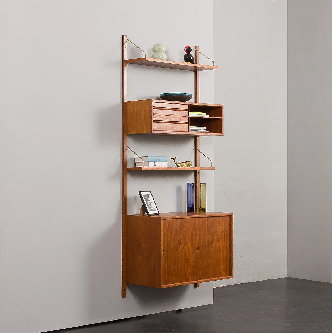 Hanging teak bookcase by Poul Cadovius for Cado, 1960s 4