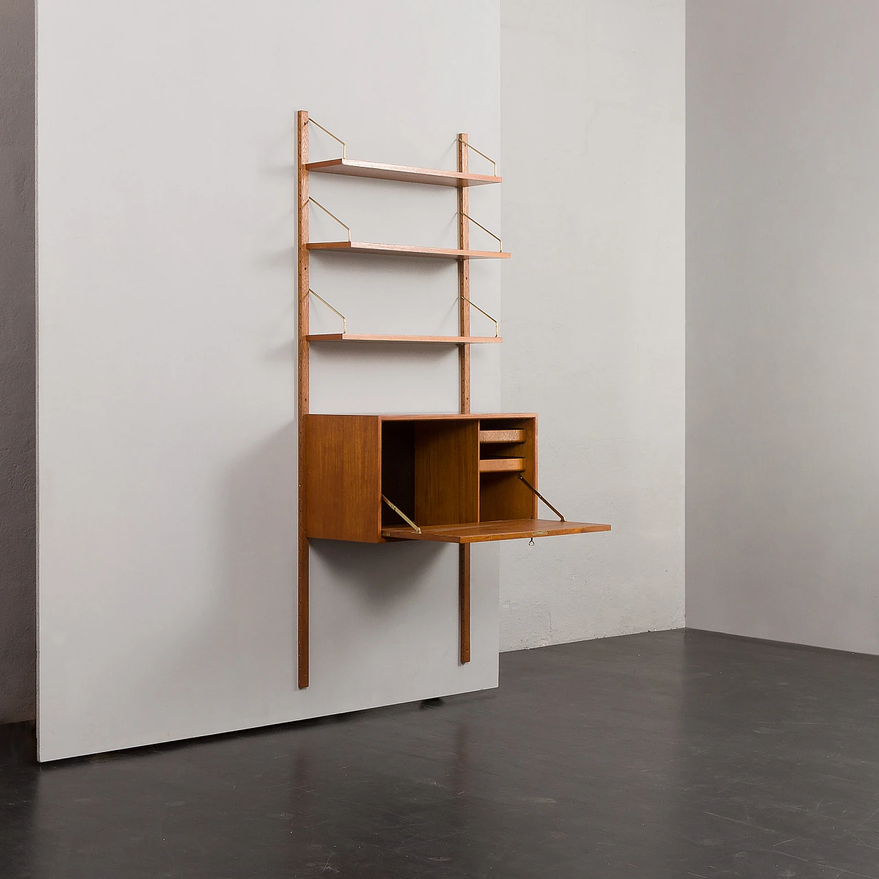 Hanging bookcase with writing desk by Poul Cadovius for Cado, 1960s 7