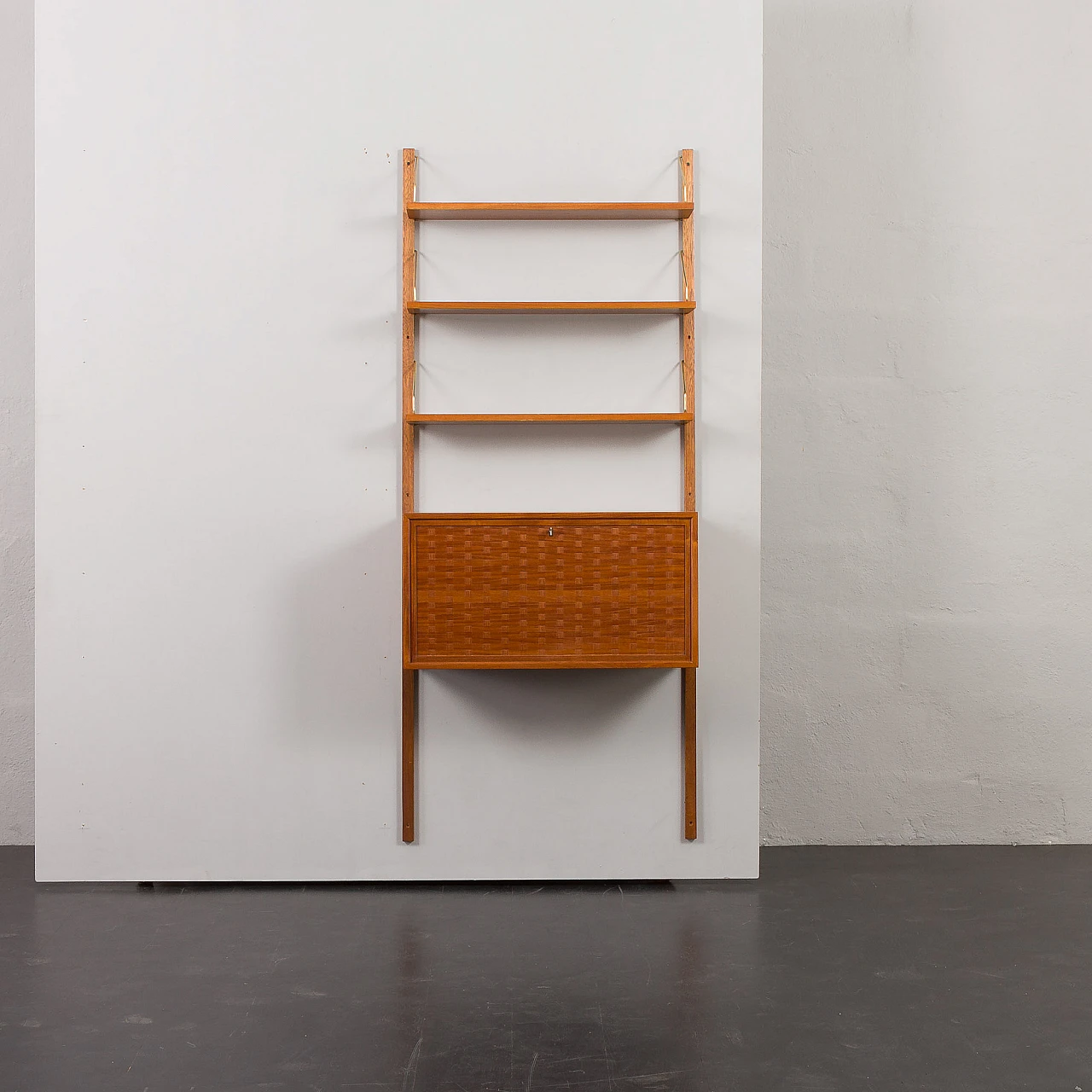 Hanging bookcase with writing desk by Poul Cadovius for Cado, 1960s 9