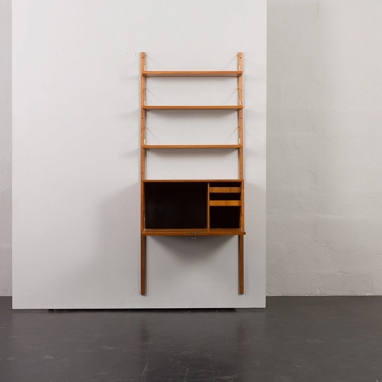 Hanging bookcase with writing desk by Poul Cadovius for Cado, 1960s 10