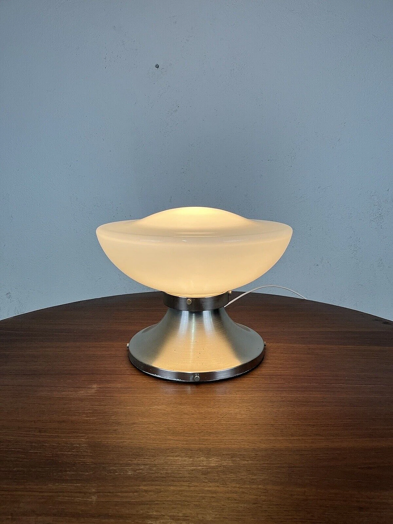 Space Age glass and metal table lamp, 1970s 3