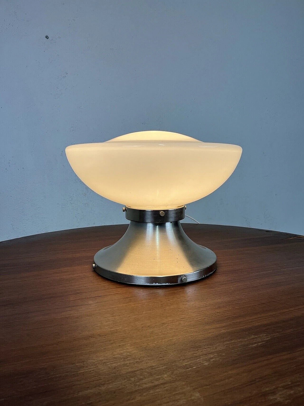 Space Age glass and metal table lamp, 1970s 4