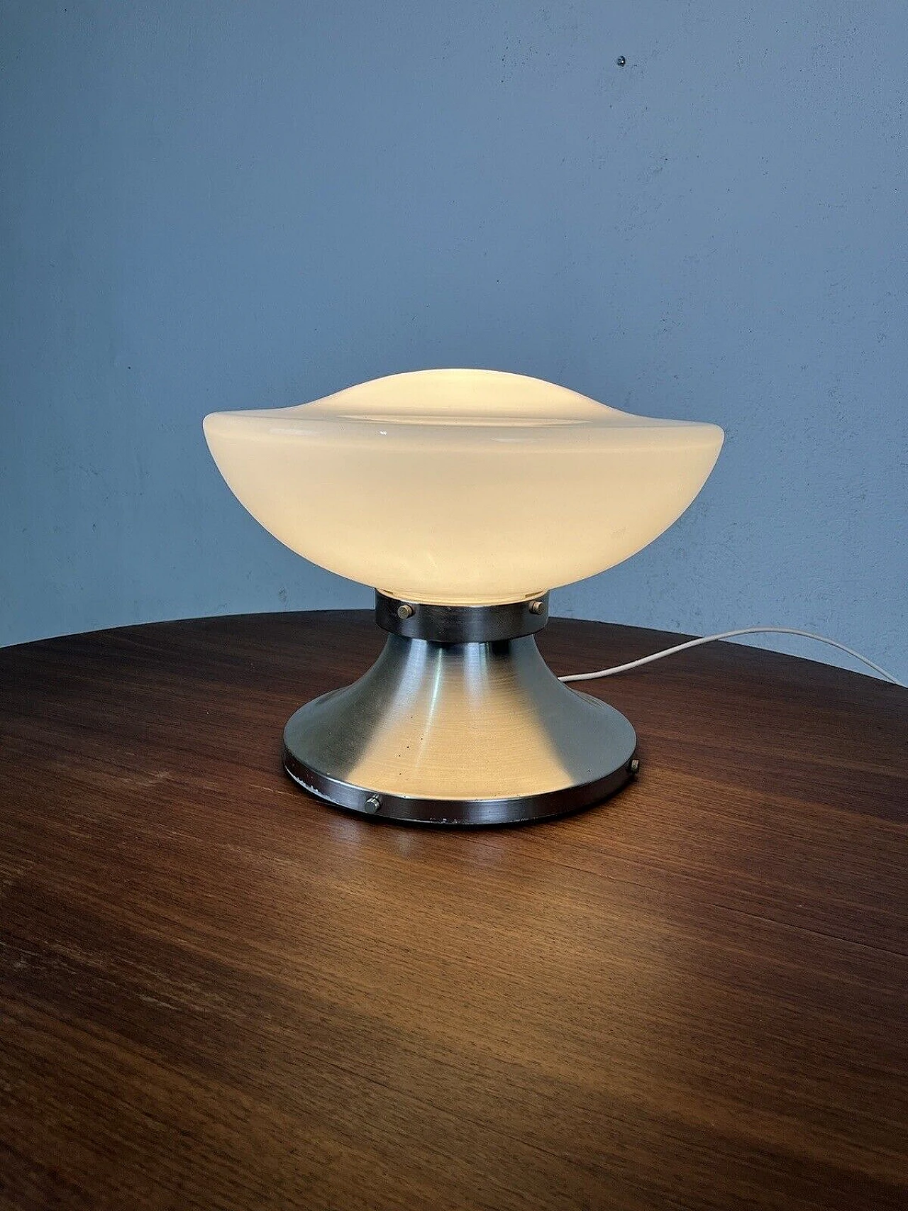 Space Age glass and metal table lamp, 1970s 5