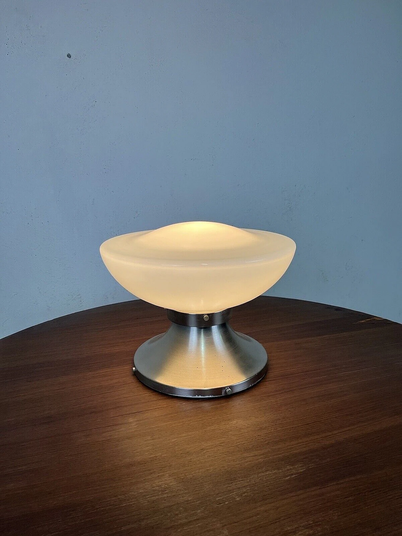 Space Age glass and metal table lamp, 1970s 7