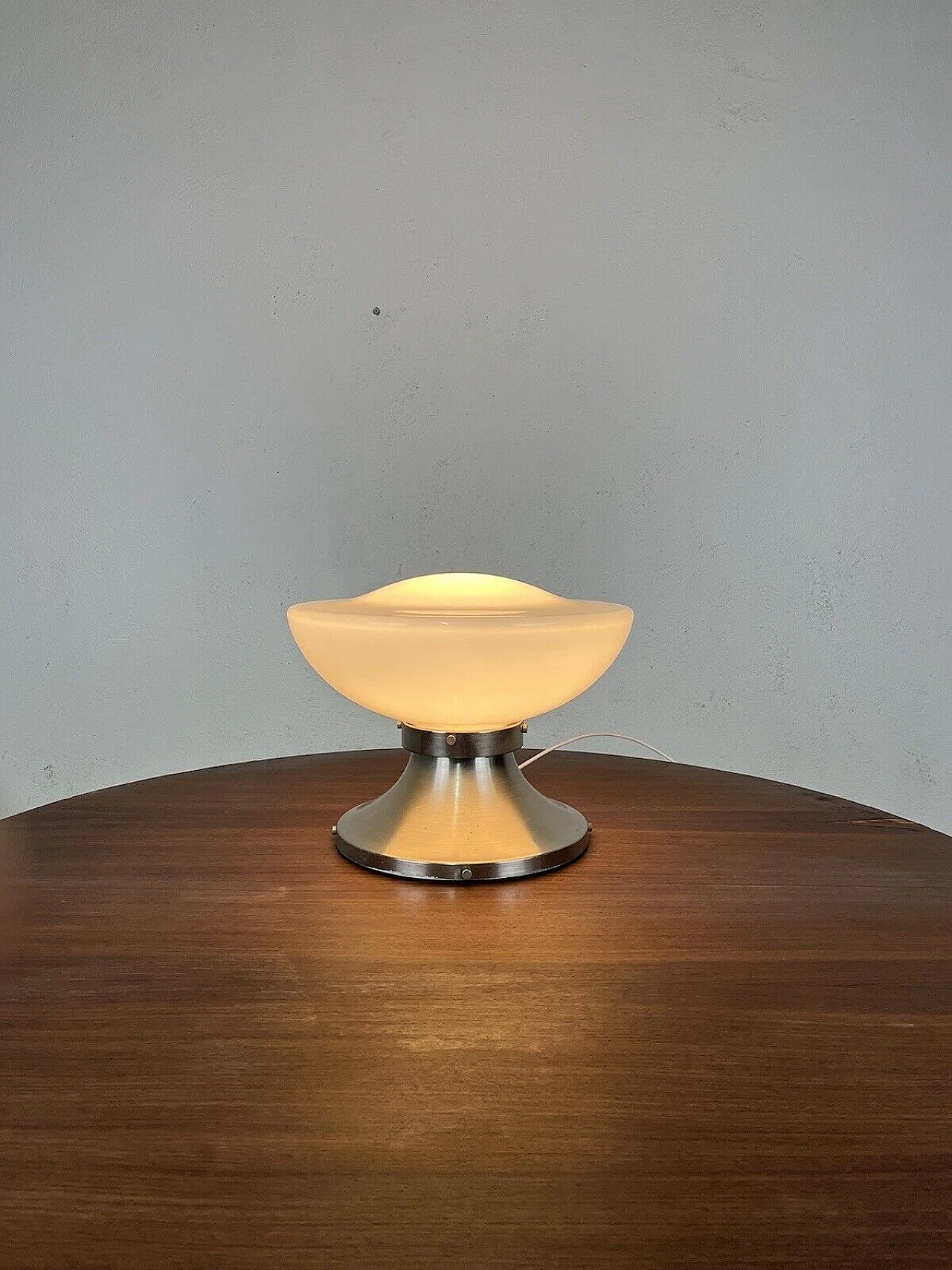 Space Age glass and metal table lamp, 1970s 8