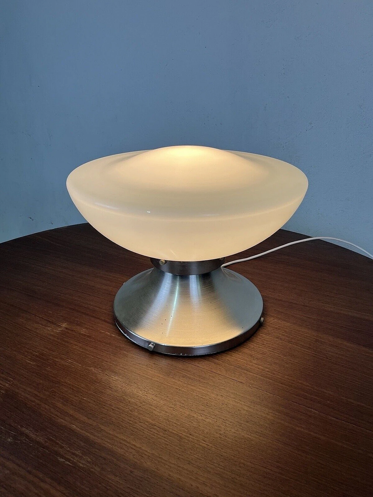 Space Age glass and metal table lamp, 1970s 14