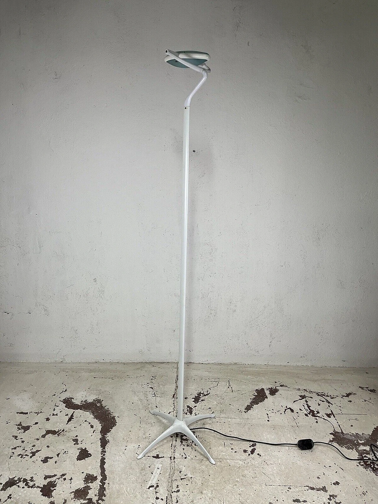 Metal and glass Istria floor lamp by Leucos, 1980s 1