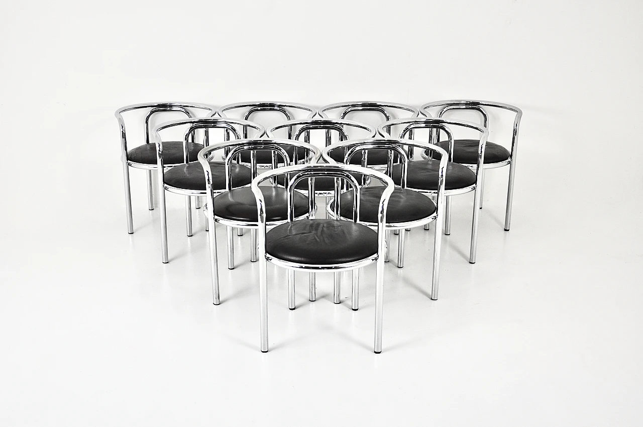 10 Locus Solus chairs by Gae Aulenti for Poltronova, 1960s 1