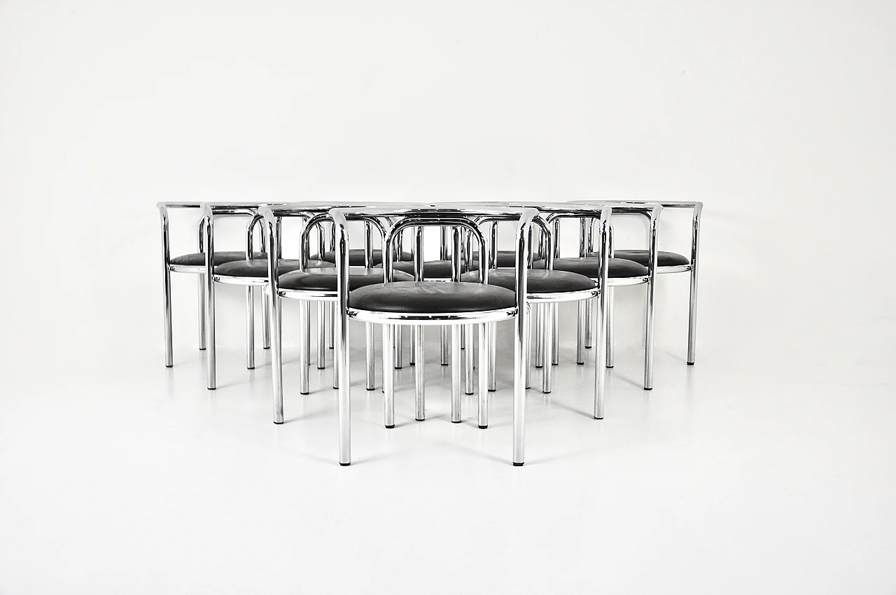 10 Locus Solus chairs by Gae Aulenti for Poltronova, 1960s 2