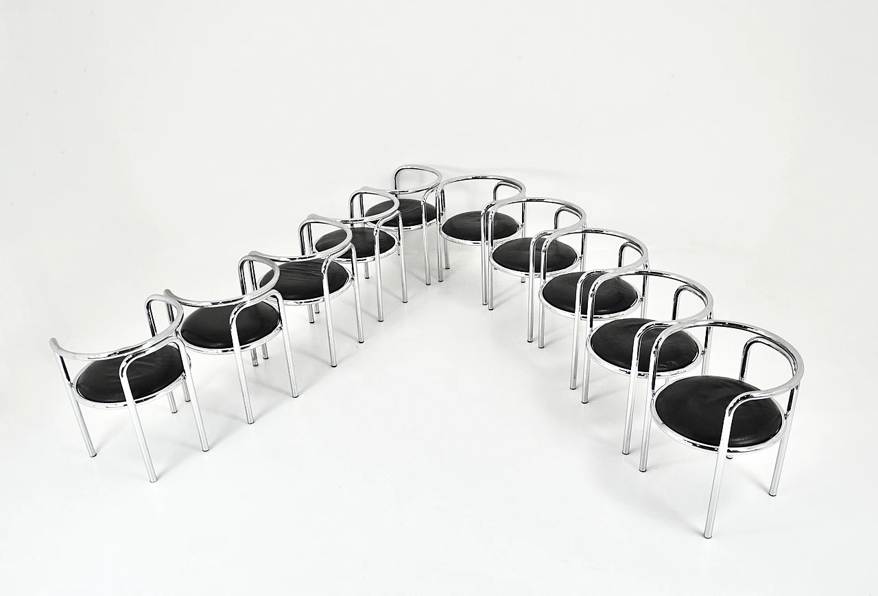 10 Locus Solus chairs by Gae Aulenti for Poltronova, 1960s 3