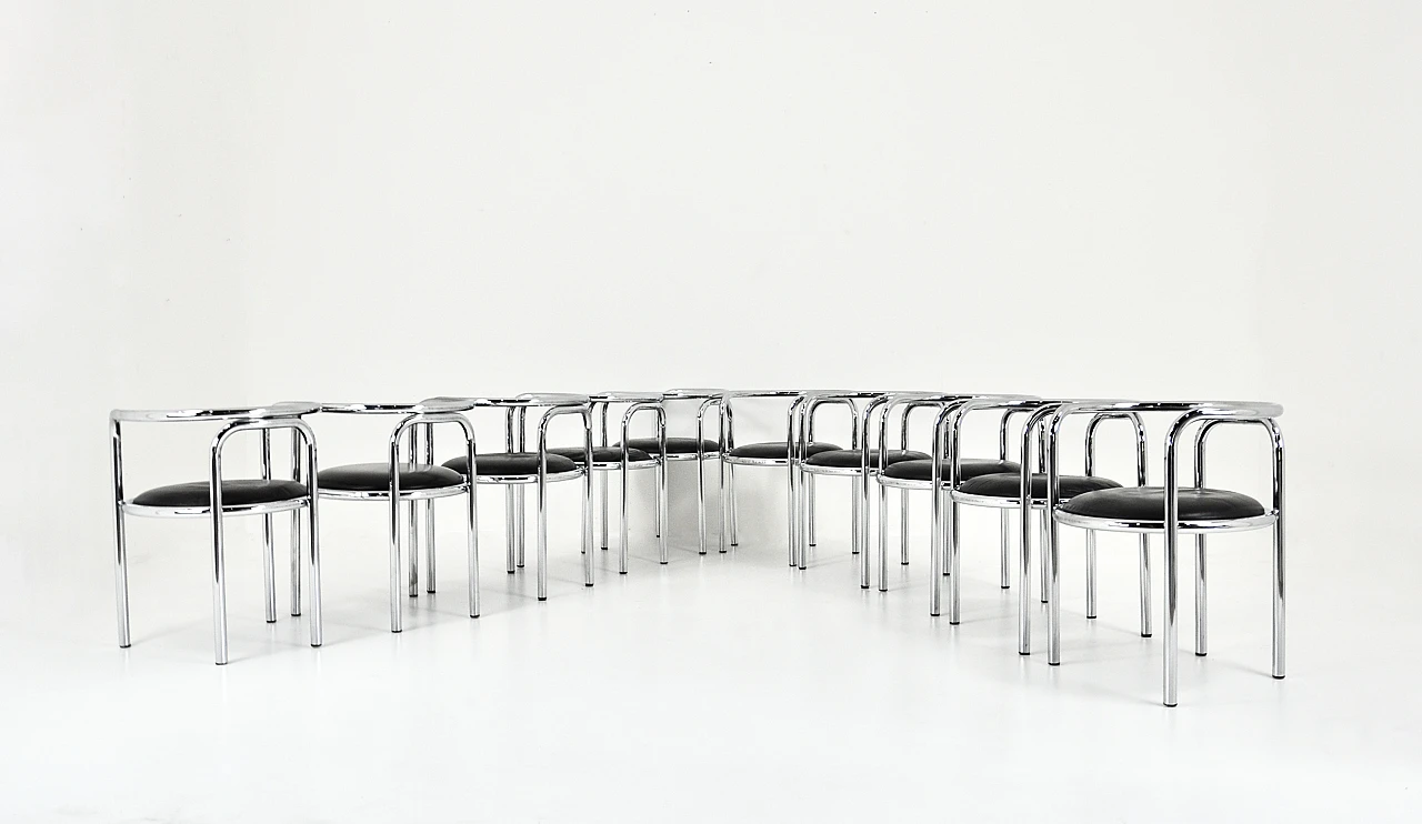 10 Locus Solus chairs by Gae Aulenti for Poltronova, 1960s 4