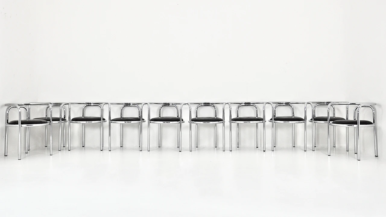 10 Locus Solus chairs by Gae Aulenti for Poltronova, 1960s 5