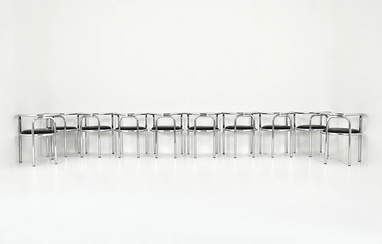 10 Locus Solus chairs by Gae Aulenti for Poltronova, 1960s 7