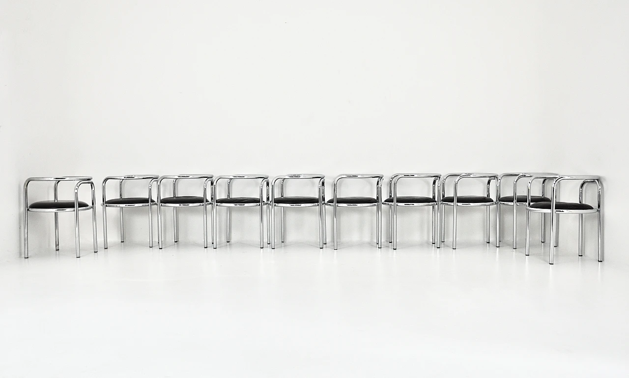 10 Locus Solus chairs by Gae Aulenti for Poltronova, 1960s 8