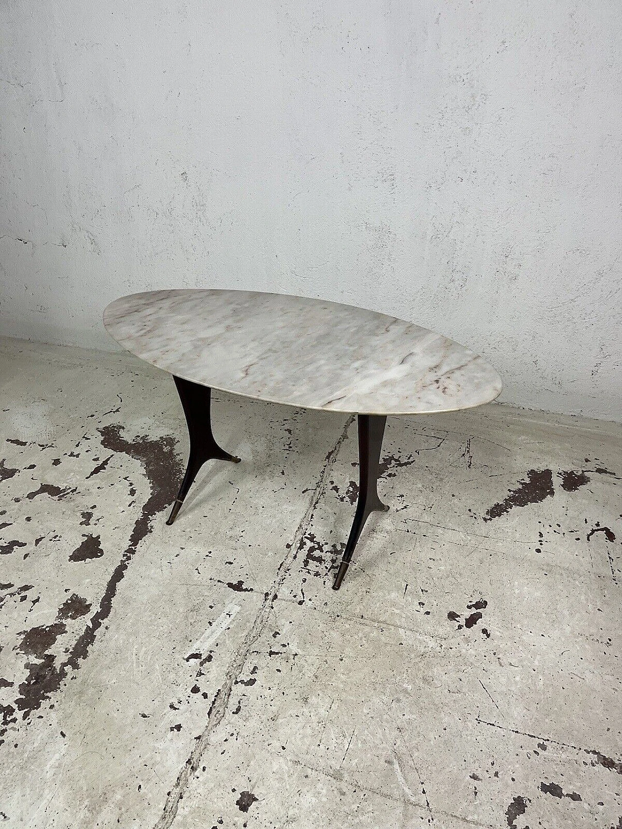 Wood and marble coffee table attributed to Guglielmo Ulrich, 1950s 4