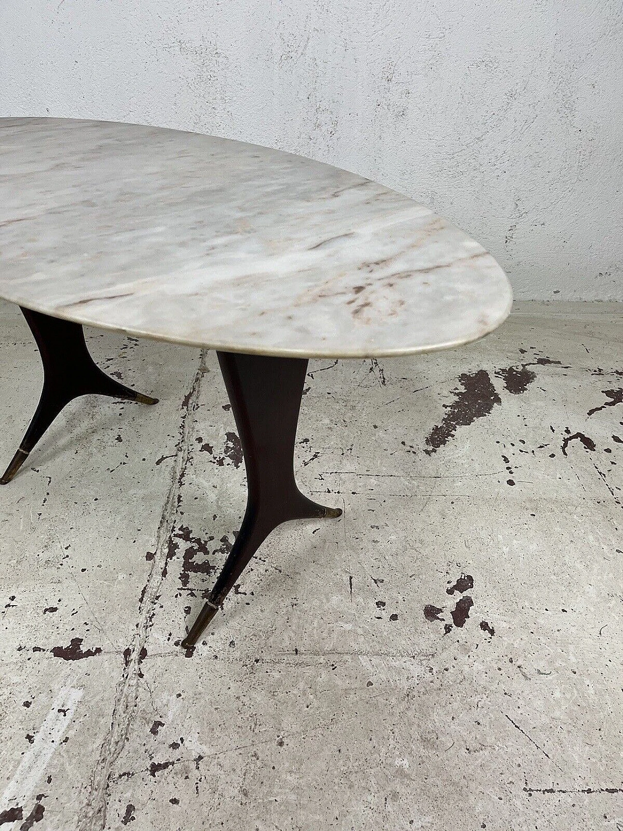 Wood and marble coffee table attributed to Guglielmo Ulrich, 1950s 12