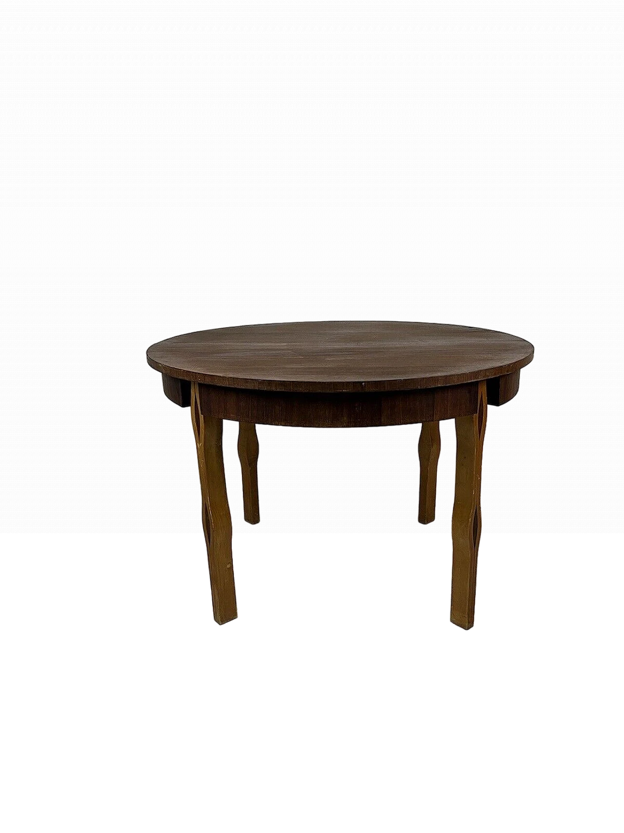 Round wood table attributed to Ico Parisi, 1950s 2