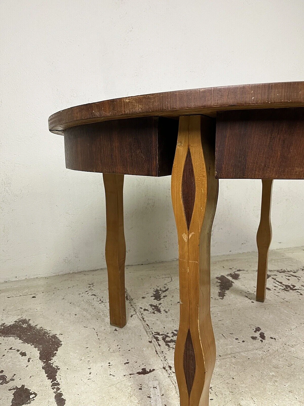 Round wood table attributed to Ico Parisi, 1950s 8